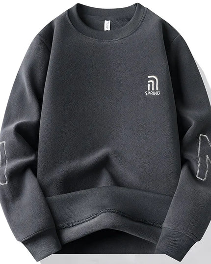 Men's Fleece-Lined Sweater - Warm, Comfortable Men's Pullover