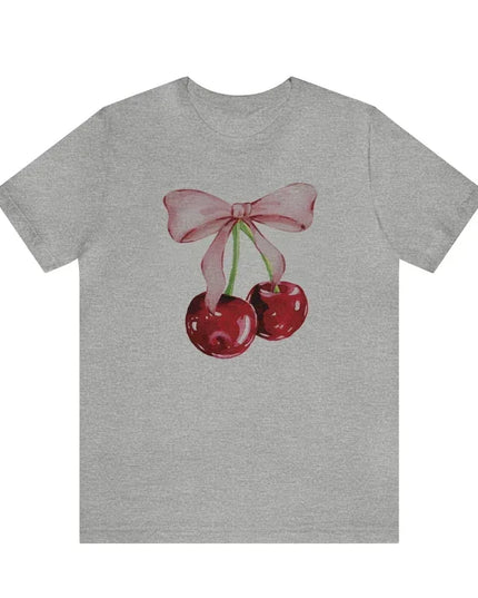 Women's Cherry Print Retro T-Shirt - Loose Half-Sleeve Top