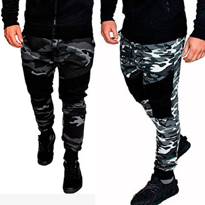 Men's Slim Fit Stretchy Camouflage Drawstring Sweatpants