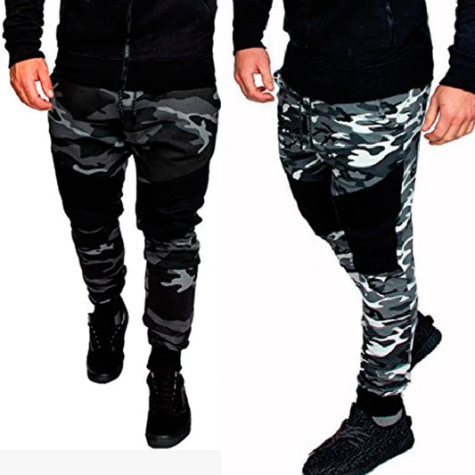 Men's Slim Fit Stretchy Camouflage Drawstring Sweatpants