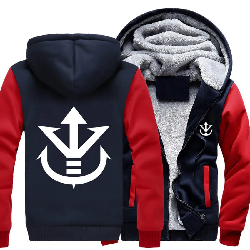 Men's Zipper Hoodie Fleece Thickened Jacket