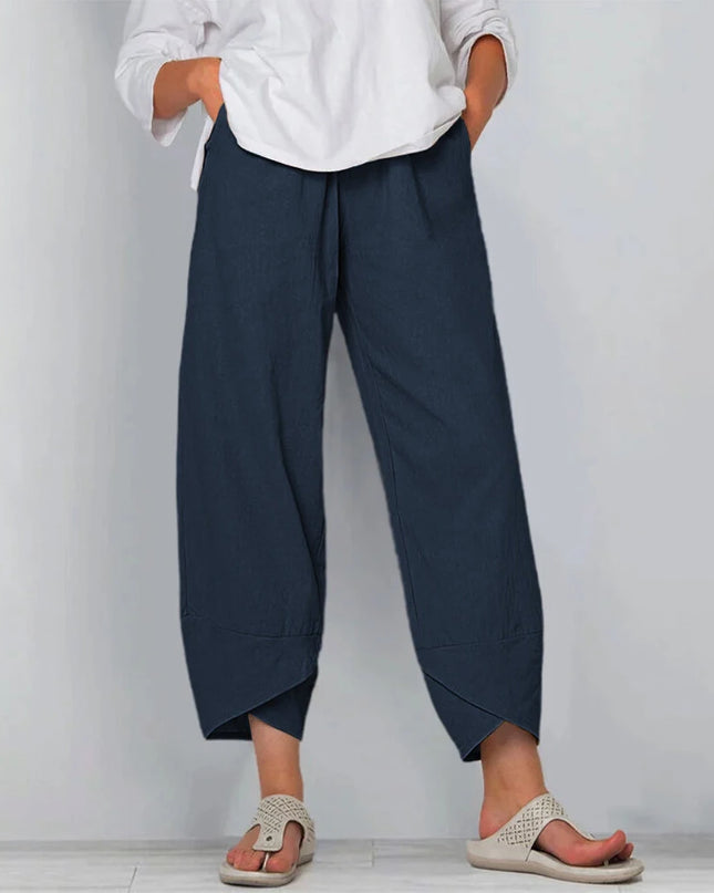 Vintage Printed Women’s Cotton Linen Harem Pants