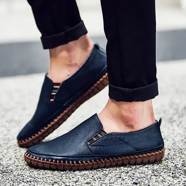 Men's Casual Slip-On Shoes in Genuine Leather