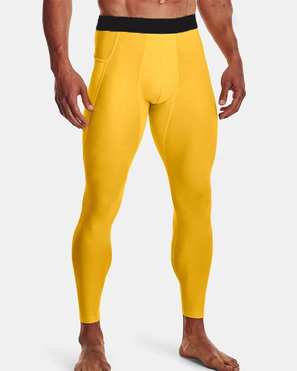 Men's Compression Running Tights with Dry Fit Material and Phone Pocket