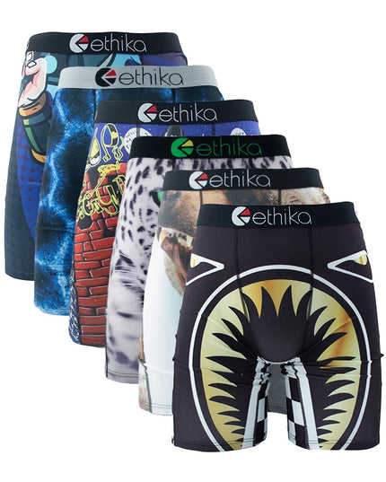ETHIKA Men's 6-Pack Breathable Boxer Briefs