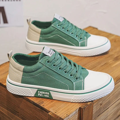 Men's Breathable Canvas Casual Sneakers with Non-Slip Sole