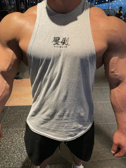 Men's Cotton Fitness Vest - Breathable Gym Sleeveless Top for Optimal Performance