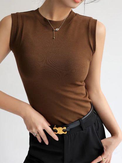 Women's Camisole Vest with Round Neck – Comfortable & Stylish Women's Tank Top