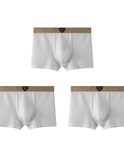 3-Pack Men's Ice Silk Boxers - Cool, Breathable, and Comfortable
