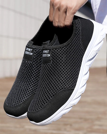 Mens Non-Slip Mesh Breathable Soft and Comfortable Flat-Soled Sneakers