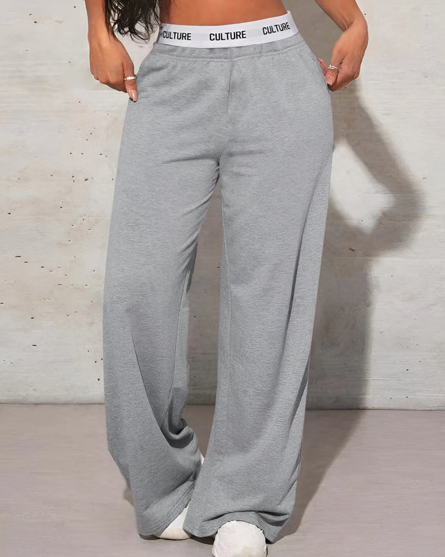 Women's High-Waisted Wide-Leg Vintage Sweatpants