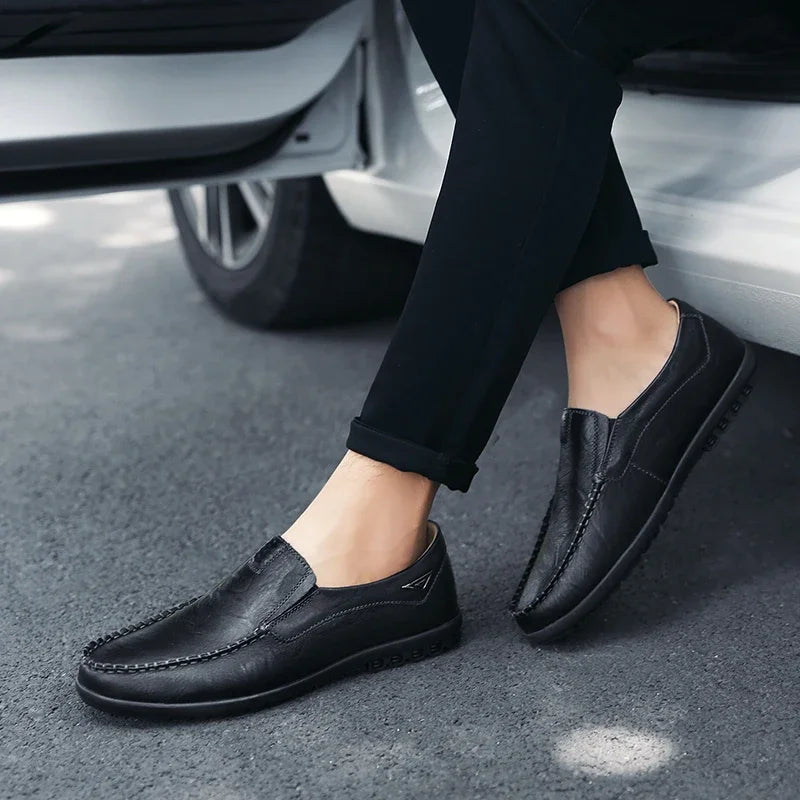Premium Men's Leather Slip-On Shoes – Stylish & Comfortable Loafers for Men