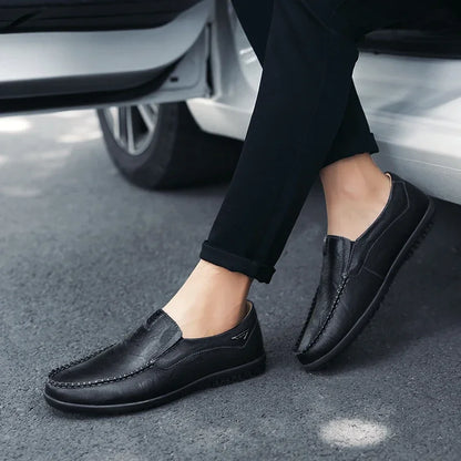 Premium Men's Leather Slip-On Shoes – Stylish & Comfortable Loafers for Men