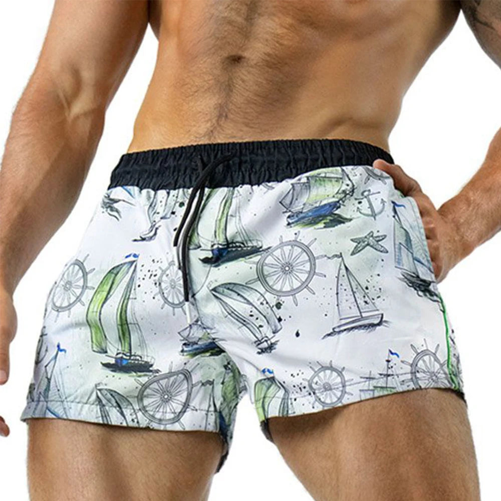 Men's Sports Shorts - Lightweight, Breathable, Quick-Drying, Three-Point Design