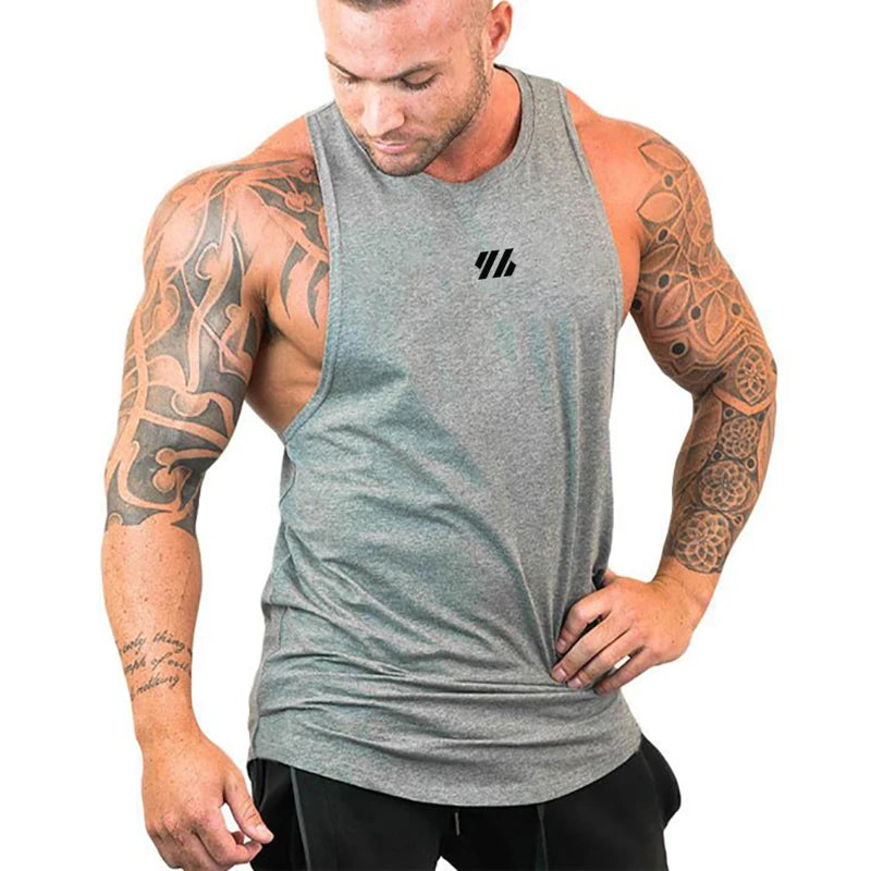 Men's Loose Fit Cotton Tank Top - Breathable and Comfortable Vest