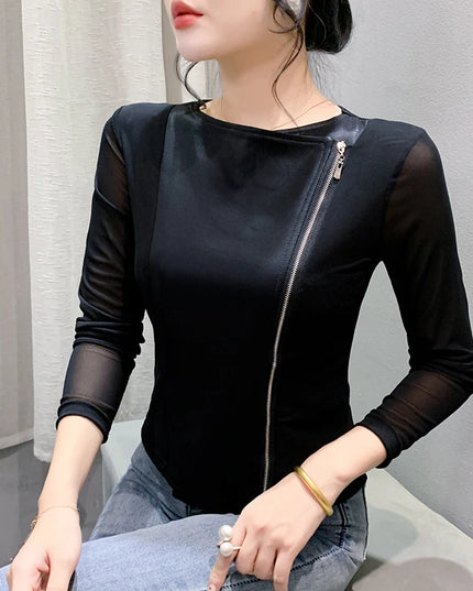 Women's Korean Style Slim Fit Zipper Jacket