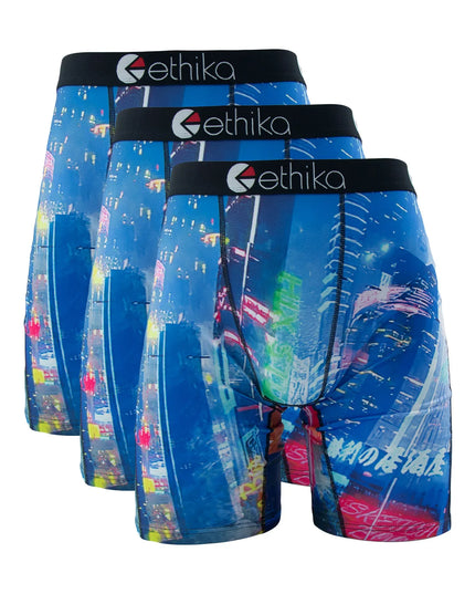ETHIKA Men's 3-Pack Breathable Mesh Crotch Boxer Briefs