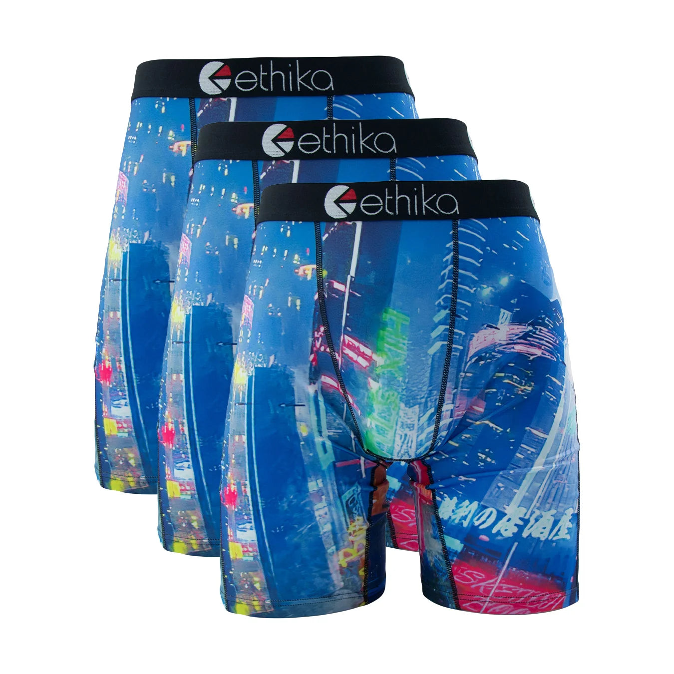 ETHIKA Men's 3-Pack Breathable Mesh Crotch Boxer Briefs