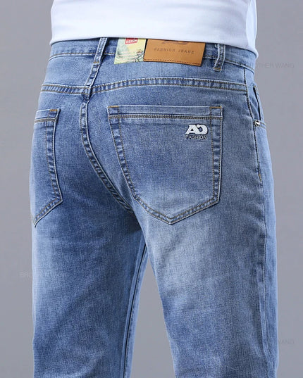 Men's Slim Fit Jeans - Stylish Casual Stretch Denim Pants for Men