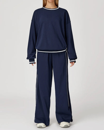 Women's Two-Piece Sweater and Sweatpants/Shorts Set