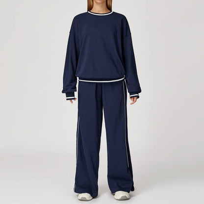 Women's Two-Piece Sweater and Sweatpants/Shorts Set