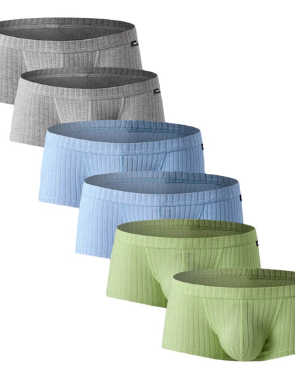 6-Pack Men's Low Rise Boxer Briefs – Breathable & Comfortable Men's Underwear Pack