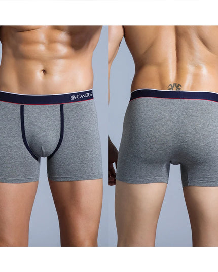 Men's Cotton Boxer Shorts - 4-Pack Comfortable Underwear for All-Day Wear
