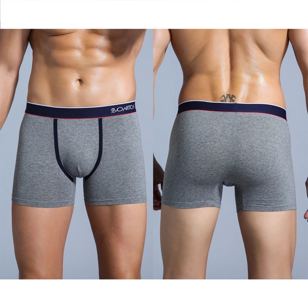 Men's Cotton Boxer Shorts - 4-Pack Comfortable Underwear for All-Day Wear