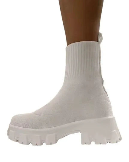 Women's Platform Ankle Slip-On Boots