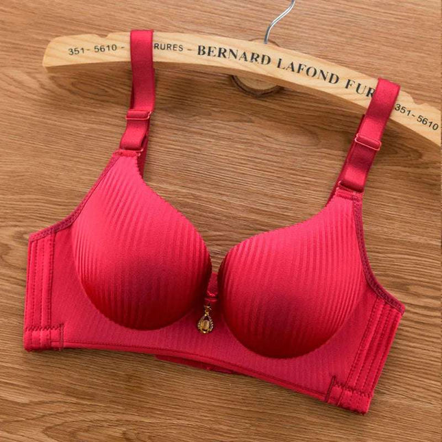 Women's Thickened Adjustable Push-Up Bra with No Steel Ring