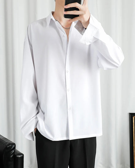 Men's Long Sleeve Classic Loose Fit Shirt