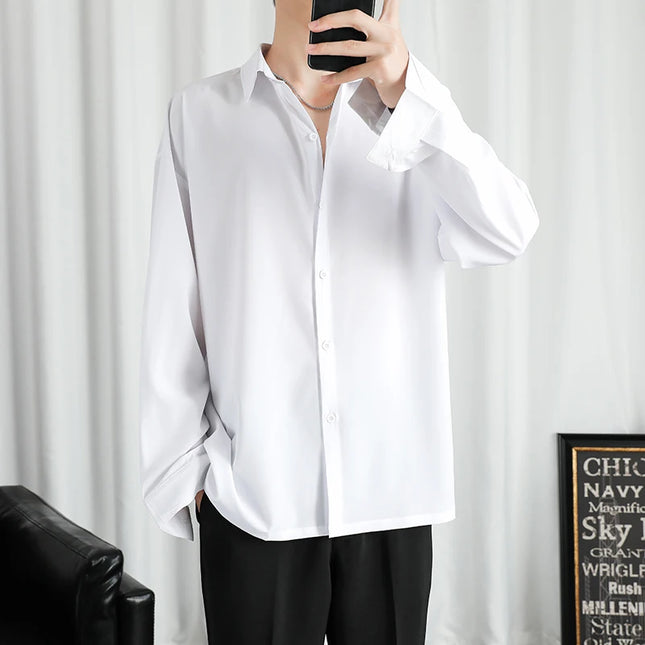 Men's Long Sleeve Classic Loose Fit Shirt