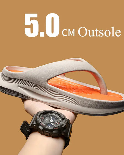 Stylish Men's Height-Increasing Flip-Flops | Comfortable Soft Slippers for Men
