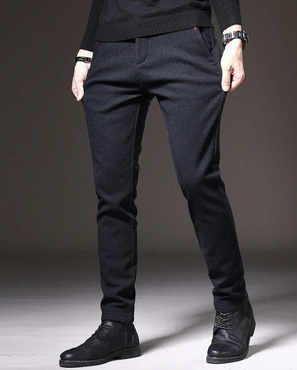Men's Casual Straight Leg Long Pants - Slim Fit Design