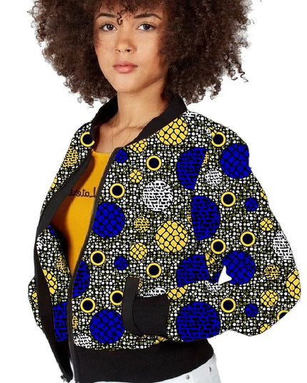 Women's Short Zipper Bomber Jacket