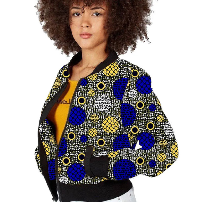 Women's Short Zipper Bomber Jacket