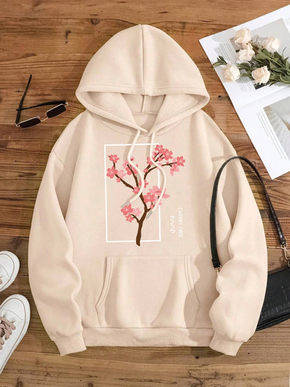 Cherry Blossom Tree in Full Bloom Women’s Loose Hoodie