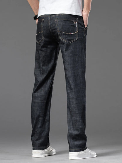 Men's Slim Fit Straight Leg Jeans - Classic Casual Denim Pants for Men