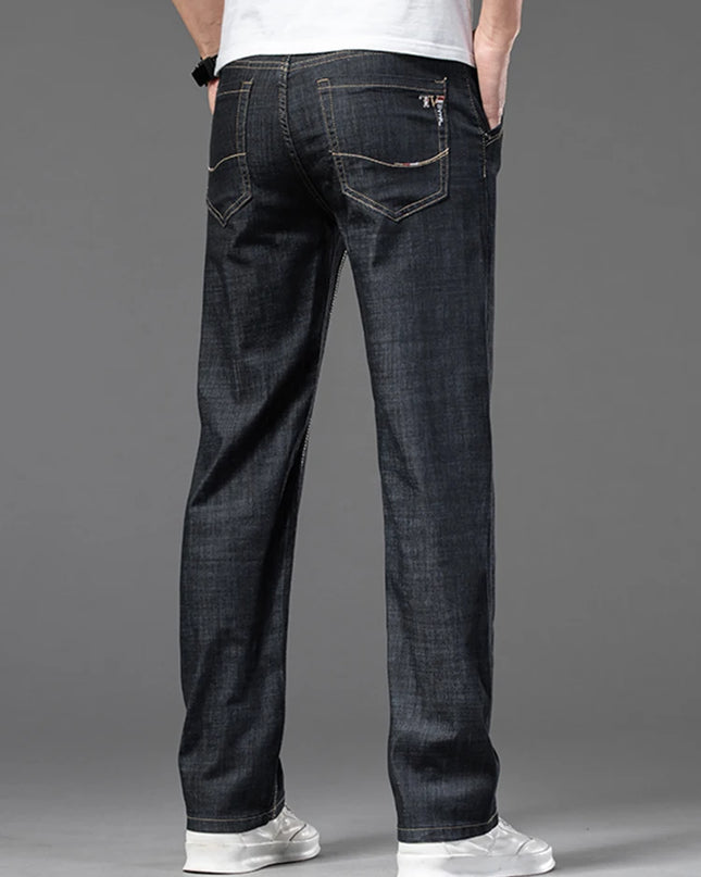 Men's Slim Fit Straight Leg Jeans - Classic Casual Denim Pants for Men