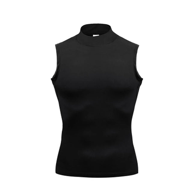 Men's Elastic Quick-Dry Slim Fit Turtleneck Vest