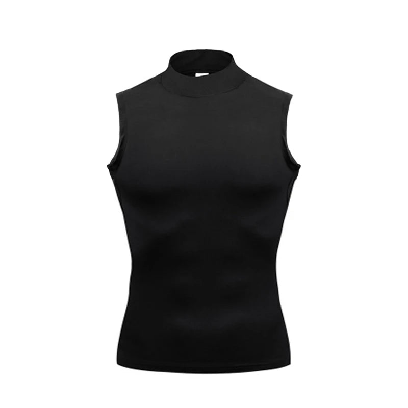 Men's Elastic Quick-Dry Slim Fit Turtleneck Vest