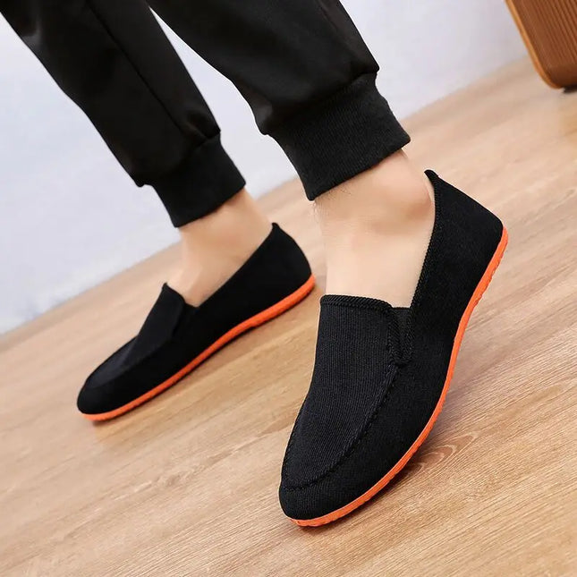 Men's Casual Canvas Loafers - Stylish Slip-On Shoes