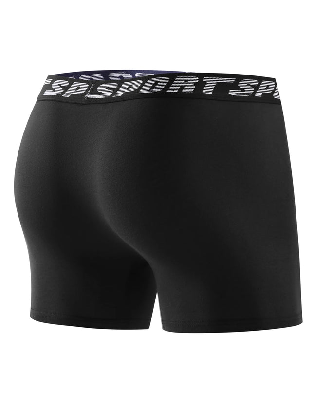 8-Pack Men's Boxer Briefs - Comfortable Long Men's Underwear
