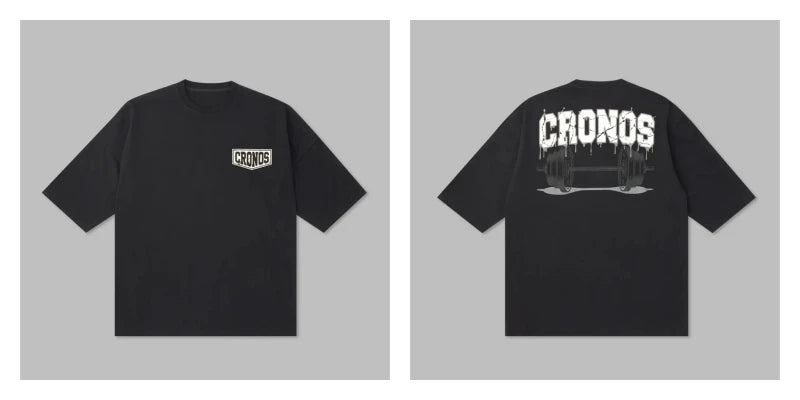 Cronos Men's Loose Fit Oversized Cotton T-Shirt