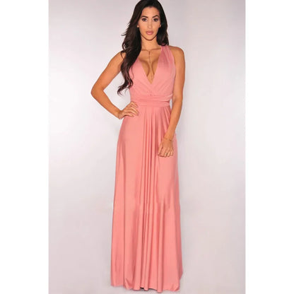 Convertible Red Bandage Dress for Women - Multiway Long Wrap Style