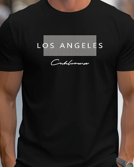 Men's Slim Fit Los Angeles Graphic Printed T-Shirt