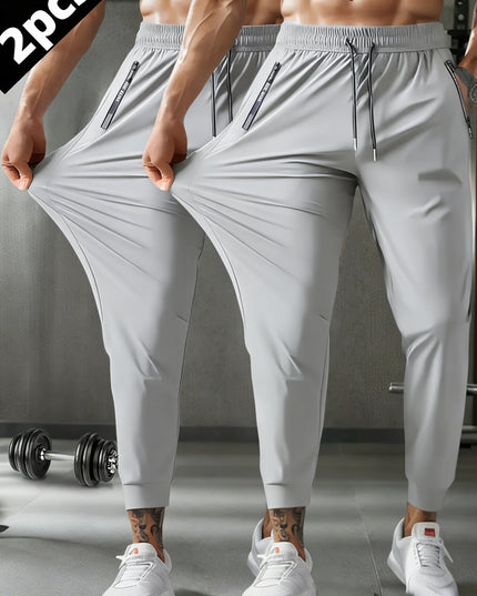 Men's 2-Pack Casual Quick-Drying Ice Silk Sweatpants