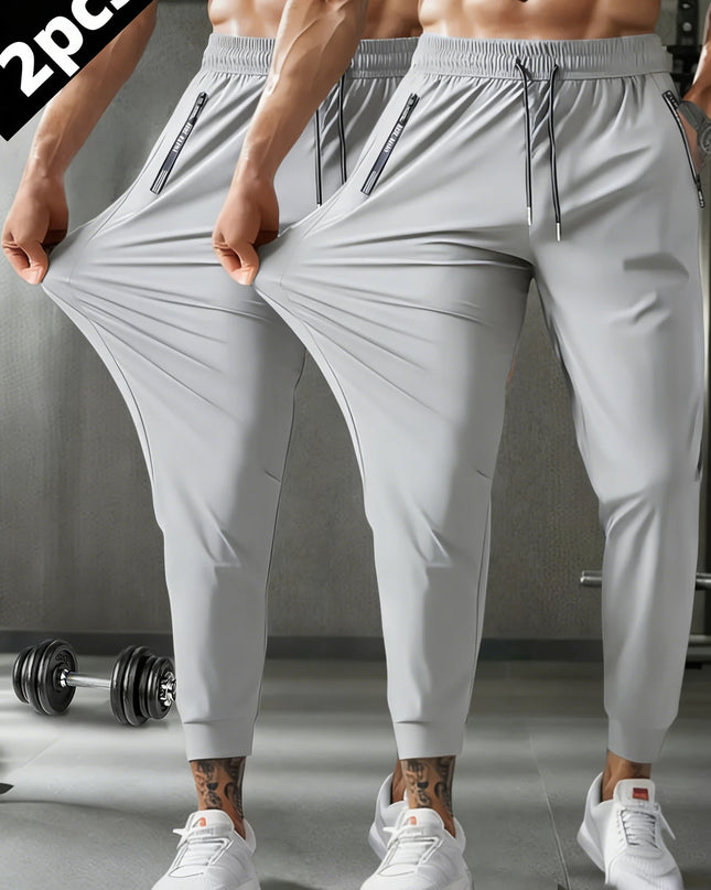 Men's 2-Pack Casual Quick-Drying Ice Silk Sweatpants