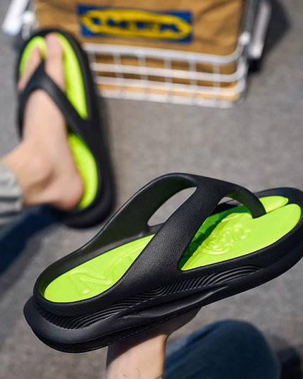 Stylish Men's Height-Increasing Flip-Flops - Comfortable Soft Slippers for Men