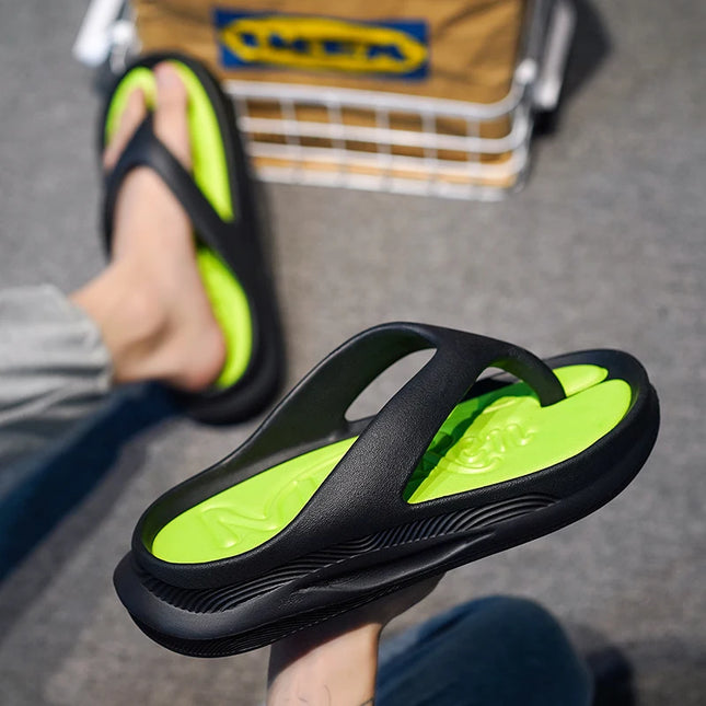 Stylish Men's Height-Increasing Flip-Flops - Comfortable Soft Slippers for Men